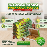 Pack de 6 trampas adhesivas para Cucarachas